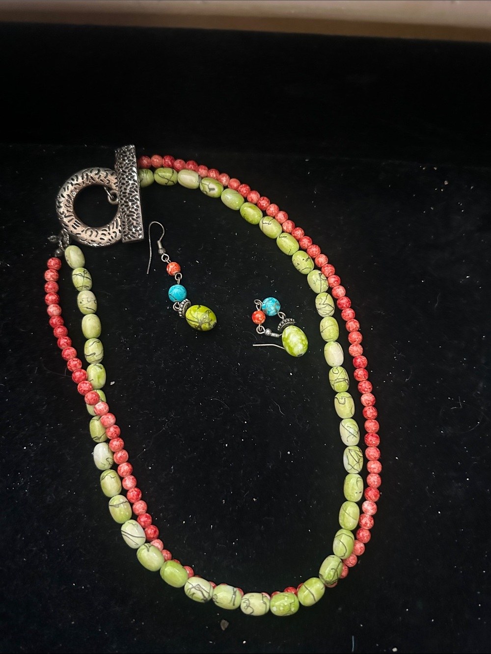 Necklace and earrings